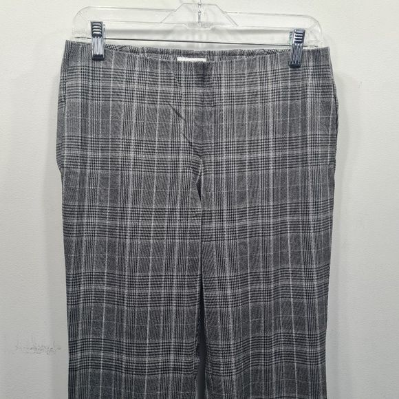 J. Jill Premium Grey Glen Check Plaid Bi-Stretch Elastic Waist Pull-on Pants 6 - Picture 4 of 16